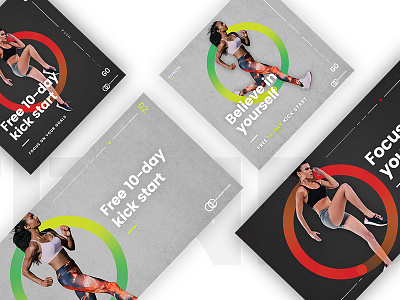 Aaron Chaney Fitness Ads case studies clean fitness graphic design layout