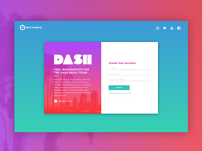 Dash Landing Page case studies music responsive design ui design web design