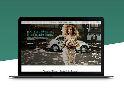 Nuvow Blog Concept & Logo Creation blog branding case studies illustrator layout logo design ui design website design wedding