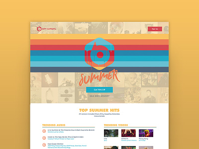 BPM Supreme Summer Campaign dj landing page logo design music record pool summer ui design ux design website design