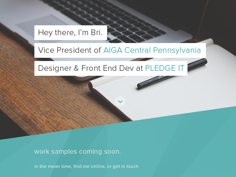 Temporary Portfolio Landing Page by Bri on Dribbble