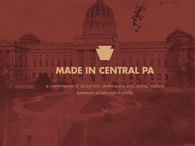 Made in Central PA (Work in Progress) hero web design website design