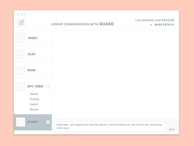 #DailyUI Day 013 - Direct Messaging - Work in Progress application interface daily ui direct messaging messages messaging user experience user interface web design