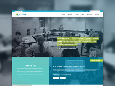 ASSETS bright colors homepage web design website design wordpress