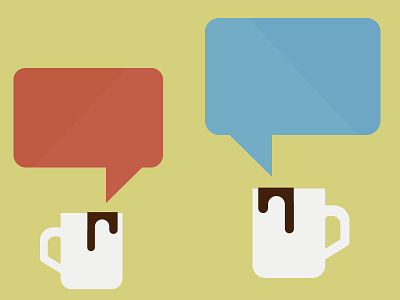 Coffee & Critique chat coffee critique illustration