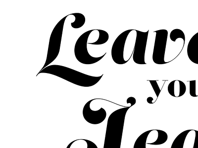 Sneak Peak, in progress typography