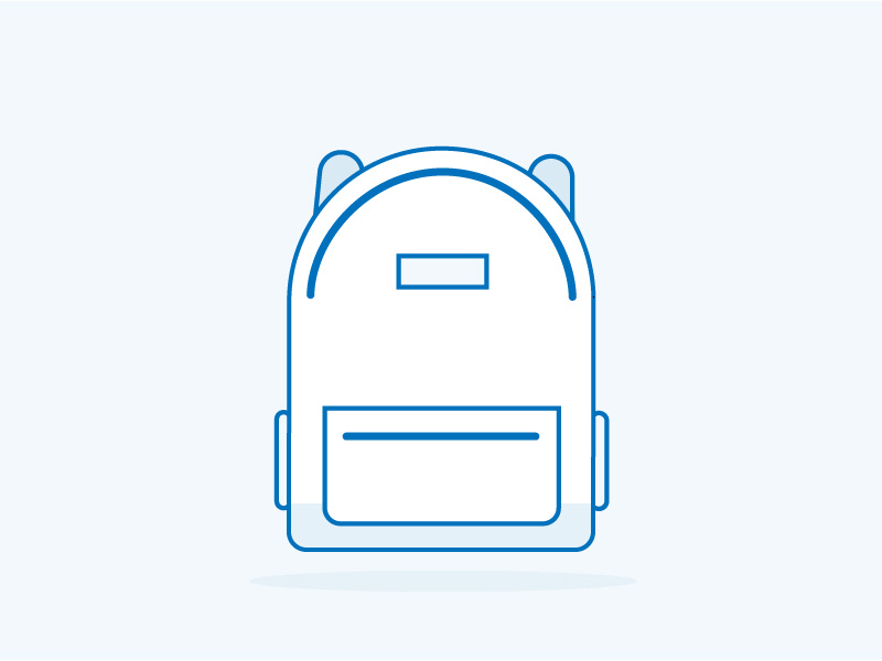 Whatcha Packin'? lines line illustration backpack monochromatic simple illustration