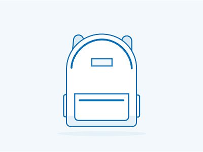 Whatcha Packin'? backpack illustration line illustration lines monochromatic simple