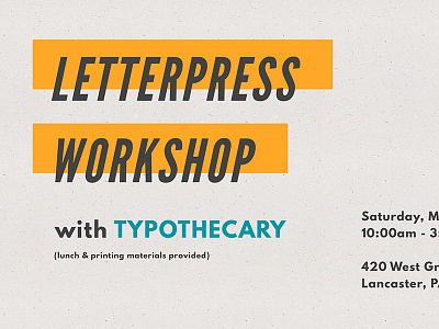 Letterpress Wrkshp condensed type sans serif texture typography
