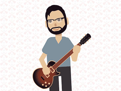 Billy animation character character design illustrator design gif guitar motion playing