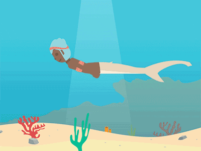 Reef Swim animation character character design elanora gwenbr motion ocean sea shark sharkmaid under the sea