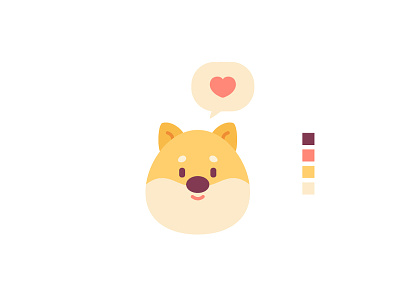 Shiba Dog animal character design dog icons love message shiba