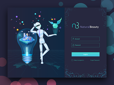 Natural beauty login interface