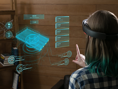 5G equipment Hololens mixed reality display solution 3d 5g equipment ar holographic hololens hud microsoft mixed reality model display mr particle ue ui ui design ux wireframe