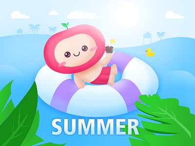 summer app design illustration ui