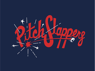 PitchSlappers softball team typography