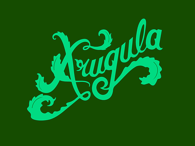 Arugula arugula food lettering script