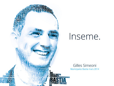 Gilles Simeoni - Inseme. election graphic design political campaign political communication politics
