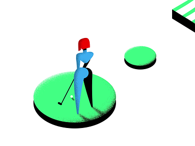 Minigolf 2d animation animation ball challenge character character design golf golfball illustration mini golf minigolf redhead