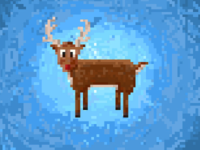 8-bit deer 8 bit christmas deer pixel pixel art reindeer