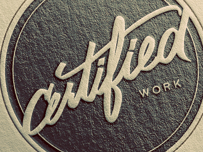 Certified Work Badge branding illustration play vector work