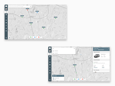 FMS - Map features fms tracking ui design