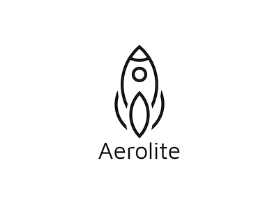 Aerolite: A Rocket Company branding dailylogochallenge flat logo minimal rocket space