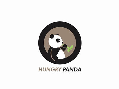 Hungry Panda bamboo branding dailylogochallenge flat logo minimal panda vector