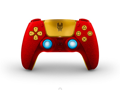 New concept designs for the DualSense PS5. Iron Man concept dualsense dualshock gamepad games ironman marvel playstation5 red