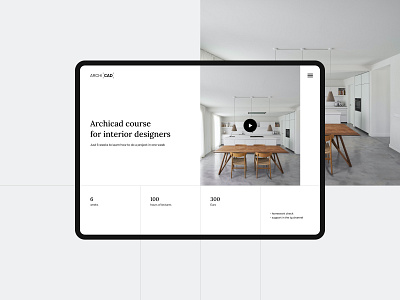 Archicad - website design archicad black landing minimal ui ux web white