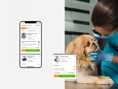 PetsCare app. Vets page