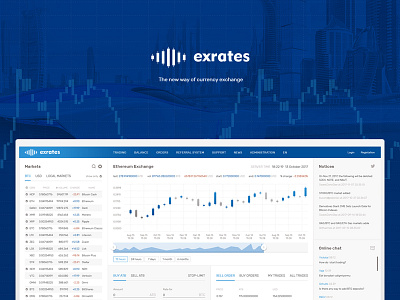 Exrates Dashboard blockchain coin crypto cryptocurrency dashboard exchange google interface material materialize ui ux