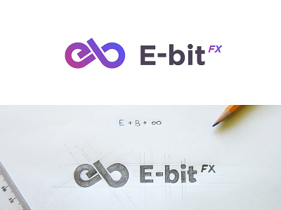 Logo Ebfx Dribbbe Reevpro branding graphicdesign invest lettering logo logotype pencil