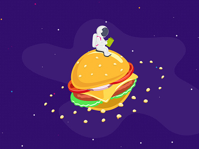 Hamburger planet for the new website. Galaxy Bar. Kiev