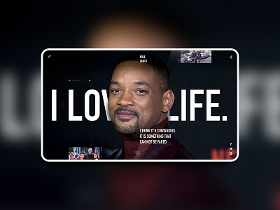 Will Smith actor concept concept app interface landing landing page concept ui ux web website willsmith