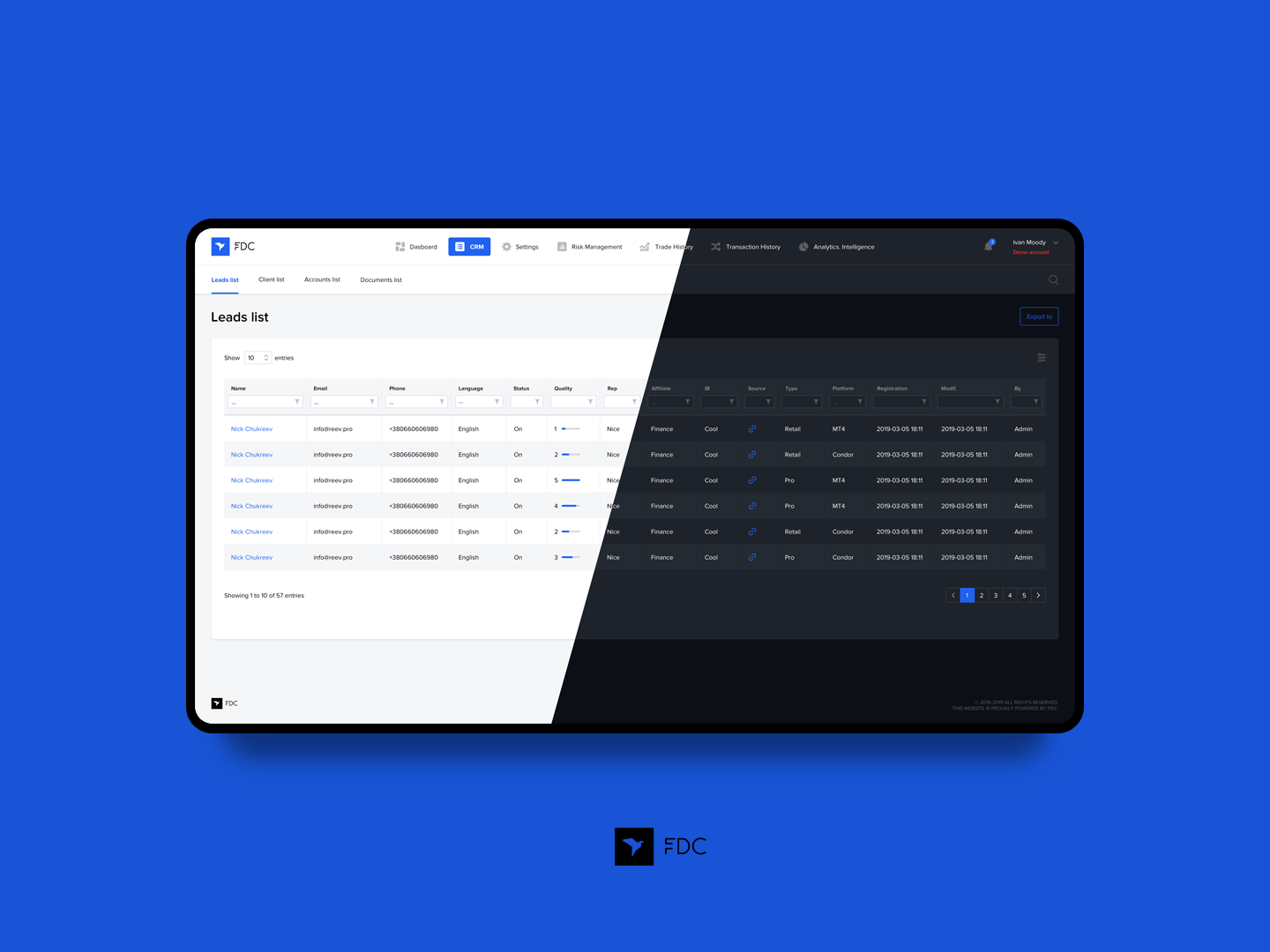 Платформа бустя. Lead list.