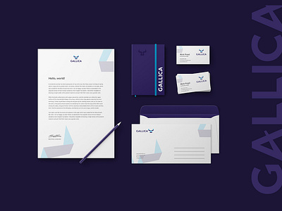 GALLICA - finance investment company brandbook bull bull logo card finance investment letter logo logotype money pencil