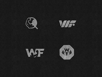 WorkFit Logo WF black brand fitness gym healh logo logo design logomark logotype mark sport style wf white