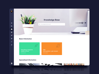 Corporate dashboard. Knowledge base admin admin panel dashboard interface knowledgebase library ui ux