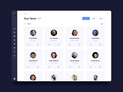 Corporate dashboard. Your team dashboard god interface lead personal profile staff team ui user ux