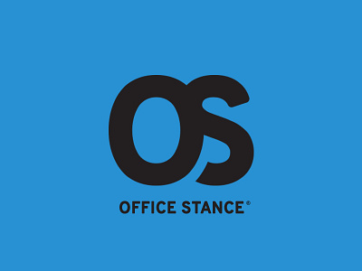 Office Stance big black blue bold branding logo