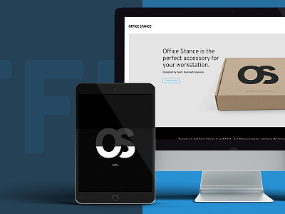 Office Stance black blue bold branding logo website