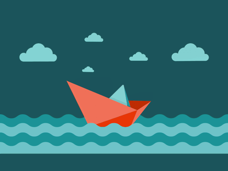 Noah after effect animation boat lottie motion graphic sea
