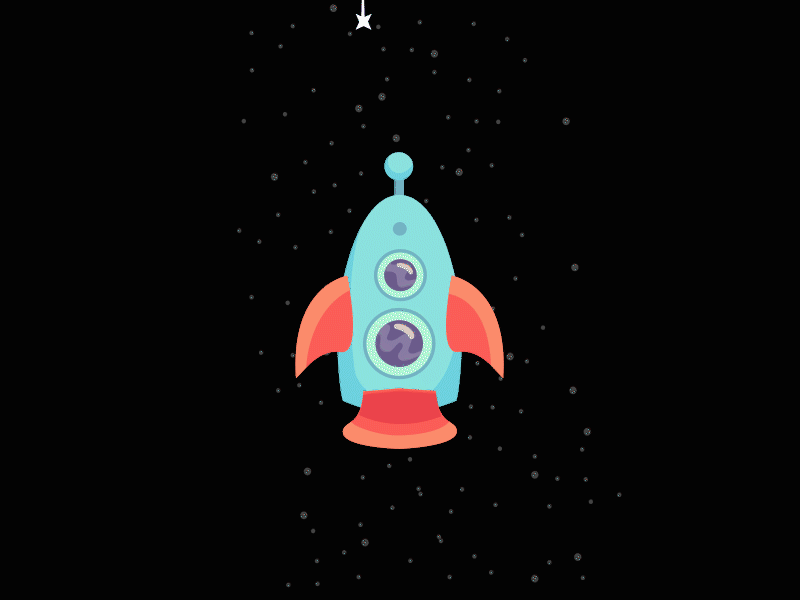 Rocket aftereffects animation lottie motion graphic motiongraphics space