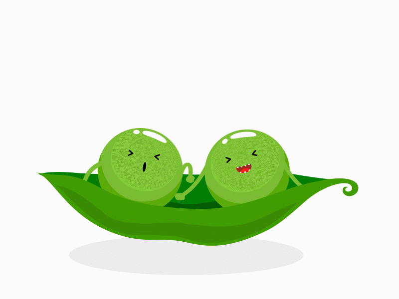 Like two peas in a pod after effect animation lottie motion graphic two peas in a pod