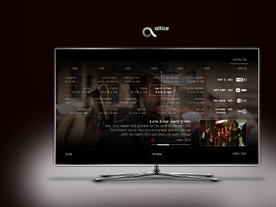 Altice cable tv user experience and design interface