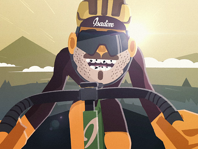 Cyclist sprinter animation bike biker branding cyclist design flat illustration isadore loop