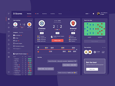 Bet service concept — Dark Mode