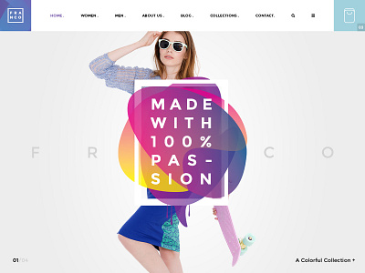 Franco - eCommerce Template blue colorful ecommerce pink purple shop ui web design wip