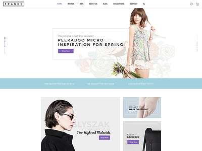Franco - eCommerce Template ecommerce minimalist shop store ui web design